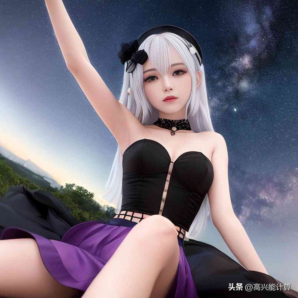 ai绘画二次元美女文案