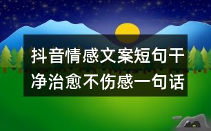 抖音文案短句霸气爱情：干净、唯美、治愈柔爱情句子