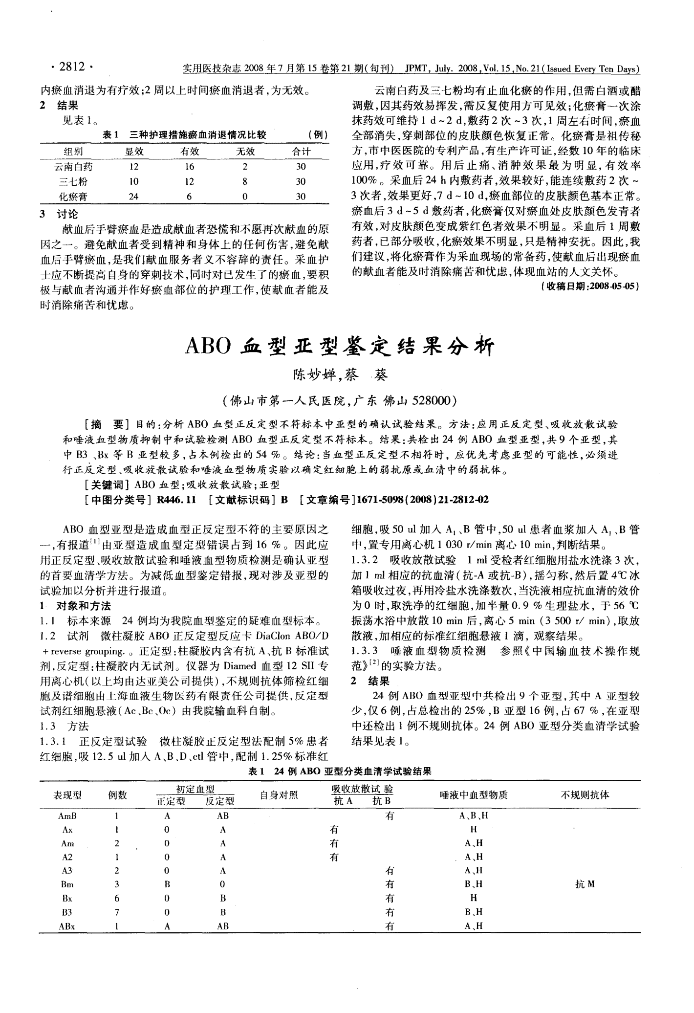 血型报告ai亚型鉴定