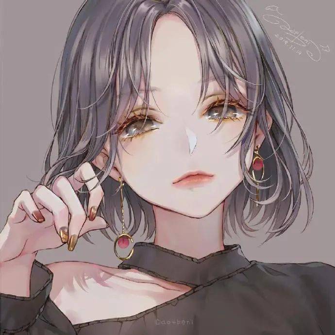 眼镜的插画女生：插画师与插画女孩头像集