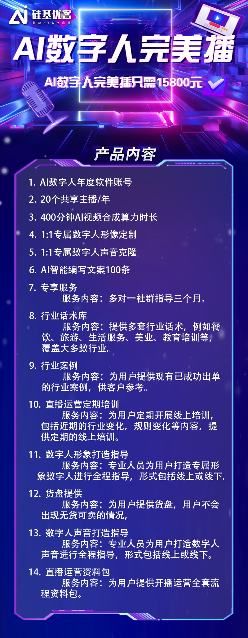 ai生成文案数字人直播