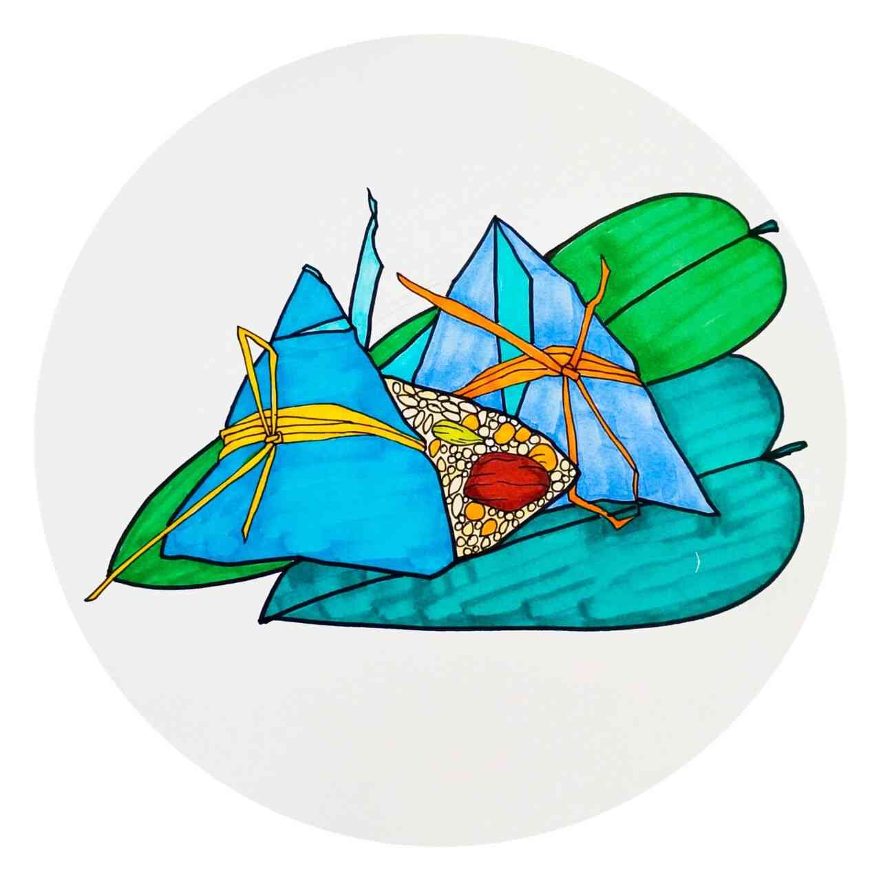 粽子创意插画：粽子插画作品与绘画集锦