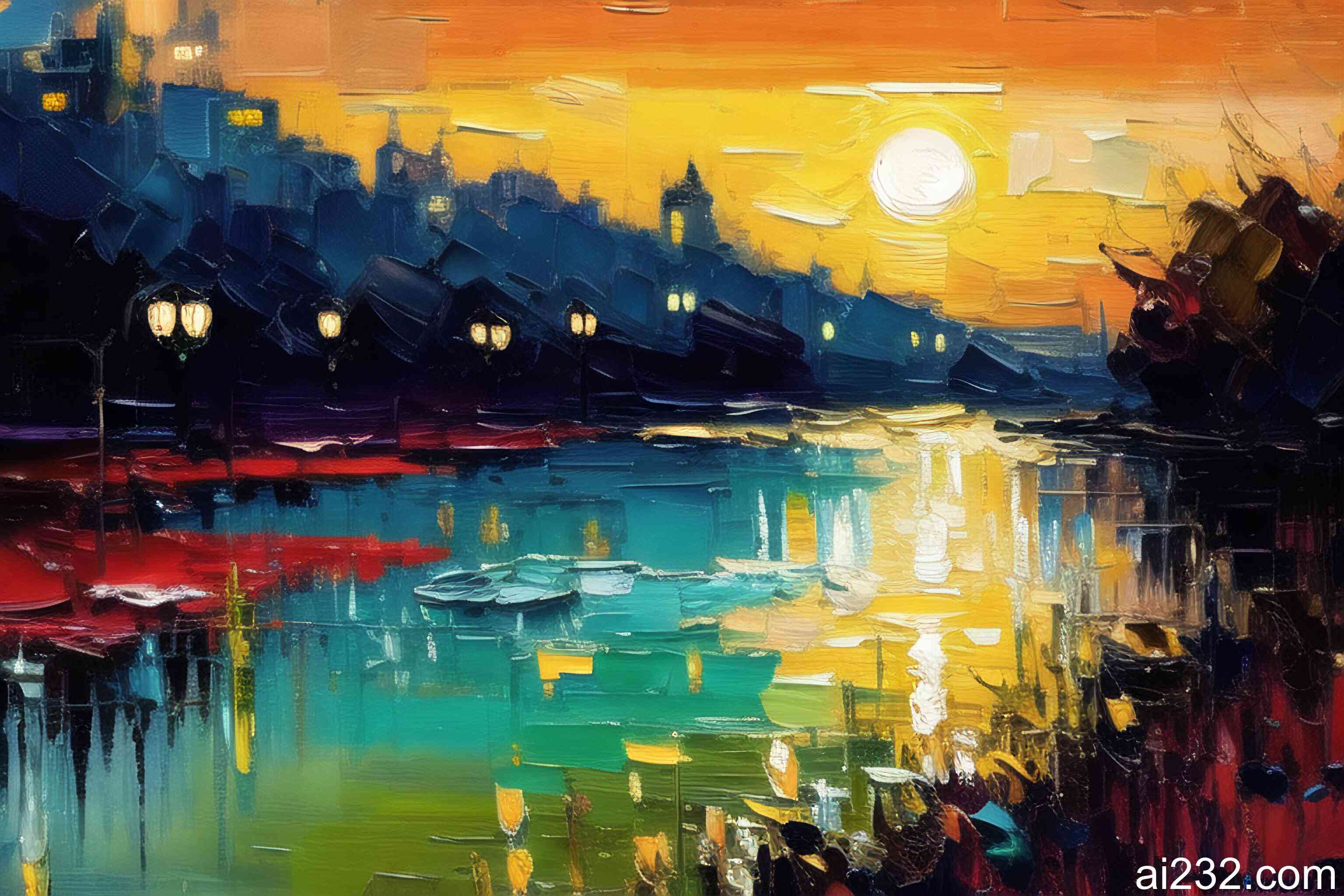 ai创作油画素材简单又漂亮