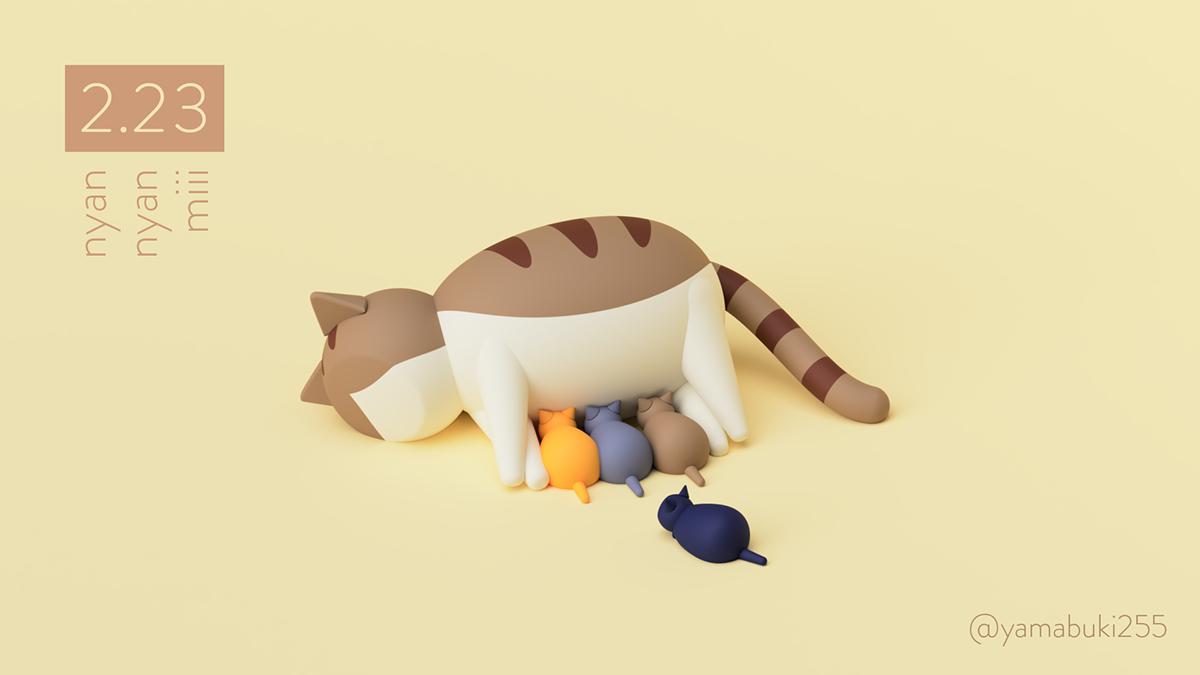 AI技术助力打造3D风猫作品